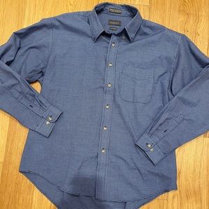 Van Heusen blue casual men’s button down shirt